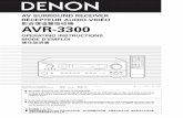 OPERATING INSTRUCTIONS MODE D’EMPLOI AVR-3300/Denon AVR330… · 5 ENGLISH 2INTRODUCTION 2ACCESSORIES Thank you for choosing the DENON AVR-3300 Digital Surround A / V receiver.