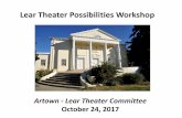 Lear Theater Possibilities Workshop Theater Possibilities Workshop . Artown ... adopted the vision of a Edda Morrison ... with the facilitation of fmr. Mayor Bob Cashell, ...