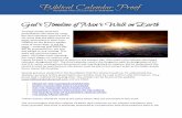 God's Timeline of Man's Walk on Earth - Biblical Calendar · God's Timeline of Man's Walk on Earth ... record which cannot be used to construct a biblical ... lights in the firmament
