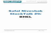 Safal Niveshak StockTalk #9: BHEL€¢ Its low depreciation to gross profit ratio, which stands at just around 4% • Consistent growth in net profit over the past 10 years • Reasonable