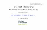 Internet Marketing Key Performance Indicators Marketing Key Performance Indicators Presentedfor Presentedby Agenda •October 2010 Internet Marketing Review •Keyword Reports •Looking