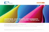 offer Of Employment - Unltd · OFFER OF EMPLOYMENT – GUIDANCE NOTE This guidance gives a summary of the typical terms included in a letter of an offer of employment and should