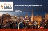 Your responsibility in Cloud Security - ISACA€¢ Shared Responsibility Model • Customer’s responsibility and best practices for: ... Amazon S3, Amazon EBS, Amazon RDS, Amazon