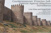 Countermeasures: Proactive Self-Defense Against … · Countermeasures: Proactive Self-Defense Against Ubiquitous Surveillance . ... • Networked surveillance systems threaten our