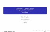 Compiler Construction - Regular expressions …fileadmin.cs.lth.se/cs/Education/EDA180/2013/lectures/F...Finite automata state transition start state final state a 1 i 2 f 3 1 2 0-9