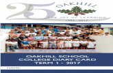 MID-TERM and PUBLIC HOLIDAYS - Oakhill School … and PUBLIC HOLIDAYS TERM ONE 2017 OAKHILL SCHOOL . 2 ... COLLEGE Stest TIMETABLE • TERM 1 GRADE 11 GRADE 12 History Life Sciences