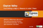 Clayton Valley Nevada’s Next Lithium Resource •William Willoughby, PhD, PE –Director, Chief Executive Officer •Donald C. Huston –Chairman, President •James G. Pettit –Director,