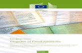 European Union Register of Feed Additives · European Union Register of Feed Additives pursuant to Regulation (EC) No 1831/2003 Annex II: List of additives subject to the provisions