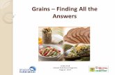 Grains Finding All the Answers · Calculating Ounce Equivalencies Can credit ounce equivalencies based on: 1) ounce weights listed in SP 30-2012 & updated Exhibit A 2) grams of creditable