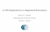 LC-MS Applications in Regulated Bioanalysisc.ymcdn.com/sites/issx.site-ym.com/resource/resmgr/SC4.4...LC-MS Applications in Regulated Bioanalysis Steve E. Unger Worldwide Clinical