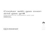 Cooker with gas oven and gas grill - Eurotech Design 210 … · Cooker with gas oven and gas grill ... manufacturer in the case of cable damage or replacement. ... Gas connection