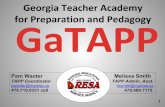 Georgia Teacher Academy for Preparation and Pedagogy€¦ ·  · 2017-02-16Georgia Teacher Academy for Preparation and Pedagogy ... your transcripts to Melissa Smith at ... Georgia