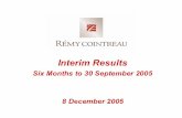 Interim results Presentation - Final Draft - 7.12.05 ... · Interim Results to 30 September 2005 Highlights of H1 Management of the brand portfolio towards a more upmarket mix Price