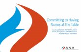 Committing to Having Nurses at the Table · Committing to Having Nurses at the Table Seun Ross DNP, MSN, ... •“Get Ahead of Sepsis. ... TRISHA MIMS MSN, MBA, HCM, RN …