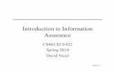 Introduction to Information Assurancedmnicol.web.engr.illinois.edu/ece422/sp2010/slides/Intro-sp10.ppt.pdf · • Continues in greater depth on more advanced security topics ... CS