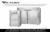 Reach-In & Pass-Thru Refrigerator ... - Victory Refrigeration · Installation, Operation and Troubleshooting Manual ... on" refrigeration condition for when food has just been loaded