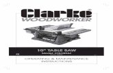10” TABLE SAW - Clarke International Spares and … you for purchasing your new CLARKE 10” TABLE SAW which is designed for DIY and hobby use ONLY Before attempting to operate this