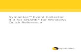 symantec Event Collector 4.3 For Snare® For Windows€¦ · Symantec™ Event Collector for SNARE® for Windows Quick Reference Thesoftwaredescribedinthisbookisfurnishedunderalicenseagreementandmaybeused