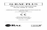 015-4001-001 QRAE Plus PGM-2000 2020 RevE Systems QRAE...Q-RAE PLUS MULTI GAS MONITOR PGM-2000 & 2020 OPERATION AND MAINTENANCE ... Change LEL Span Gas ... toxic sensor readings may