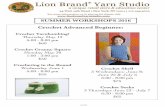 SUMMER WORKSHOPS … · from Lion Brand Yarn Studio ... Anatomy of a Dog Sweater Sunday August 21 - 28 11:00 am - 1:00 pm $65 ... Dress Your Loom Sunday August 21