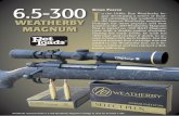6.5-300 - Weatherby, Inc. · ing cartridges that would become ... Weatherby announced the 6.5-300 Weatherby Magnum cartridge in 2015 for its Mark V rifle. 6.5-300 ... overbore cartridge