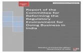 Report of the Committee for Reforming the Regulatory ...indiainbusiness.nic.in/newdesign/upload/Damodaran_Committee_Report.pdfthe Committee for Reforming the Regulatory Environment