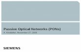 Passive Optical Networks (PONs) - uni-stuttgart.de · • Point-to-Multipoint (P2MP) network topology is implemented with passive optical ... Siemens Networks GmbH & Co KG Nov. 27,
