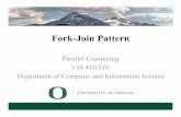 Fork-Join Pattern - University of Oregonipcc.cs.uoregon.edu/lectures/lecture-9-fork-join.pdfLecture 9 – Fork-Join Pattern Fork-Join in POSIX Thread Programming ! POSIX standard multi-threading