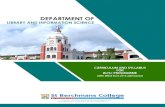DEPARTMENT OF - SB Collegesbcollege.ac.in/wp-content/uploads/2015/03/BLISc.pdf · DEPARTMENT OF LIBRARY AND ... Mr. Sajan Varghese MA, M.L.I.Sc., UGC- NET (Chief ... Conclusion 1