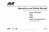 Operation and Safety Manual - csapps.jlg.com Boom Lifts... · FOREWORD 3121216 – JLG Lift – a FOREWORD This manual is a very important tool! Keep it with the machine at all times.