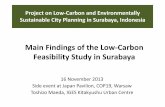 Main Findings of the Low Carbon Feasibility Study in … November 2013 Side event at Japan Pavilion, COP19, Warsaw ToshizoMaeda, IGES Kitakyushu Urban Centre Project on Low‐Carbon