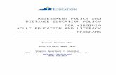 VA Assessment Policy 2017-2018 - doe.virginia.gov  · Web viewThe assessment policies in this document are designed to guide adult education programs in Virginia. They provide explanations
