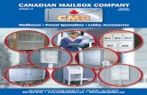 CMC 2005 Catalogue Layout 1 - Canadian Mailbox Company · • Additional keys per lock when ordering • Key blanks - box of (50). * charges apply OPTIONS *