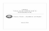 OHIO VILLAGE OFFICER’S HANDBOOK Village...Village Officer’s Handbook TABLE OF CONTENTS i Chapter 1: Home Rule I. Definition 1-1 II. Classification ...
