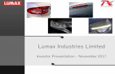 Lumax Industries Limited · Lumax Industries Limited & Lumax Auto Technologies Limited, ... Two Wheeler Four Wheeler Commercial Vehicle 11. ... Product & Segment Mix