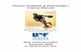Human Anatomy & Physiology I Course Manual · Human Anatomy & Physiology I Course Manual ... Human Anatomy & Physiology Laboratory Manual, ... this information is from the textbook
