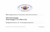 Drainage Design Criteria - Montgomery County Maryland€¦ ·  · 2016-06-242.1.4 Hydraulic Calculations ... jurisdiction over storm drainage systems within Montgomery County from