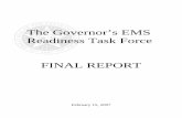 GTF Final Report - Oklahoma Governor’s EMS Readiness Task Force FINAL REPORT ... Jay Mitchell Regional EMS ... instability and unreliability of emergency medical services ...