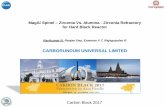 CARBORUNDUM UNIVERSAL LIMITED - | … UNIVERSAL LIMITED Carbon Black 2017 Contents : Refractory Application in Carbon Black Reactor Issues in Hard Black Reactor Issues in Soft Black