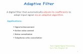 Adaptive Filter - KSU Facultyfac.ksu.edu.sa/sites/default/files/adaptivefilter.pdf · Adaptive Filter A digital filter that automatically adjusts its coefficients to adapt input signal