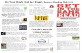On Your Mark, Get Set, Read!: Summer Reading Club 2016 · bring it to life using the art of stop-motion animation. ... Summer Reading Club 2016 Dates to Remember: ... A bingo sheet