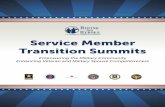 Service Member Transition Summits - U.S. Chamber of ... · The Transition from Military to Civilian Employment Service Member Transition SummitsÐlocal efforts powered by national