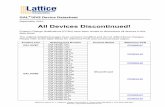 September 2010 All Devices Discontinued! - Digi-Key Sheets/Lattice PDFs/GAL16V8.pdf · September 2010 All Devices ... Product Line Ordering Part Number Product Status Reference PCN
