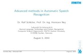 Advanced methods in Automatic Speech Recognition · Advanced methods in Automatic Speech Recognition ... Human Language Technology and Pattern Recognition ... speech and music audio,