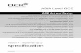 GCE Art and Design - OCR GCE Art and Design v4 3 Specification Content 3.1 Unit Content • Each unit should be seen as a distinctive activity in which all the Assessment Objectives