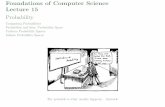 Foundations of Computer Science Lecture 15 …goldsd/docs/csci2200-s18/csci2200-s18-lecture15.pdfFoundations of Computer Science Lecture 15 Probability Computing Probabilities Probability