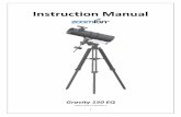 Instruction Manual - nimax-img.de Manual... · Instruction Manual Gravity 150 EQ English version 8.2014 Rev A . 2 The Zoomion® Gravity 150 EQ Congratulations on the purchase of the