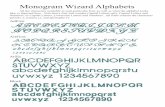 Monogram Wizard Alphabets · Heirloom High Pockets Initials Italic Script Kid Block JockBlock HebrewScript