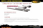 LONGFIELD 30 SPLINE Super Set - HOME - Trail Gear · LONGFIELD™ 30 SPLINE Super Set InstalLation Instructions ... Clean all the grease out of your knuckle the best you can. Take