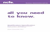 Qualification Specification - NCFE · qualification specification please check the issue date in the page ... Unit 16 Produce business documents ... Unit 18 Word processing software